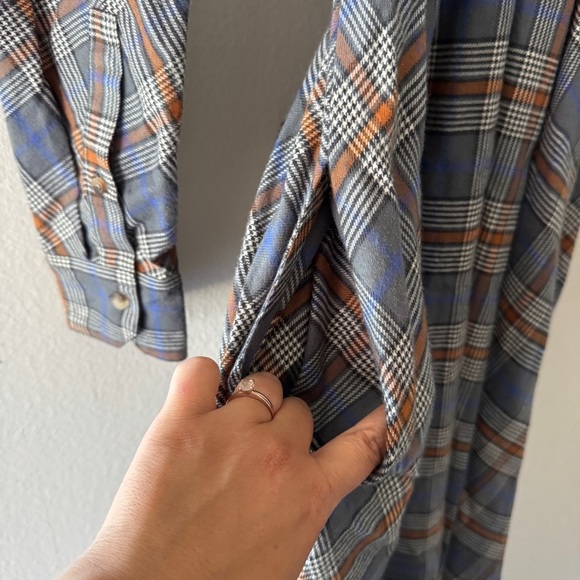 Grammar NYC  the feminine organic cotton plaid maxi dress size 6 - Picture 8 of 14